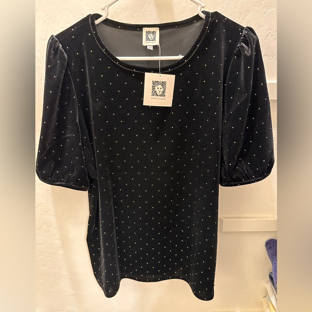 Brand new black bling blouse